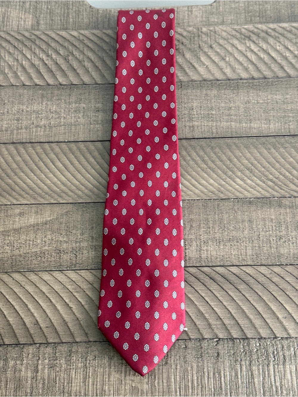 Vintage Berkley Classic Men's Red Polka Dot Repeat Pattern 💯 Silk